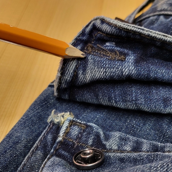 Armani Exchange Distressed Cargo Jeans 30Wx28L Blue - Picture 6 of 16